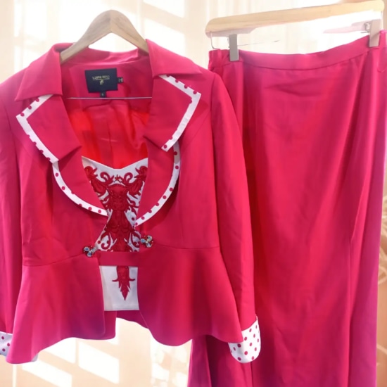 Two-piece skirt suit