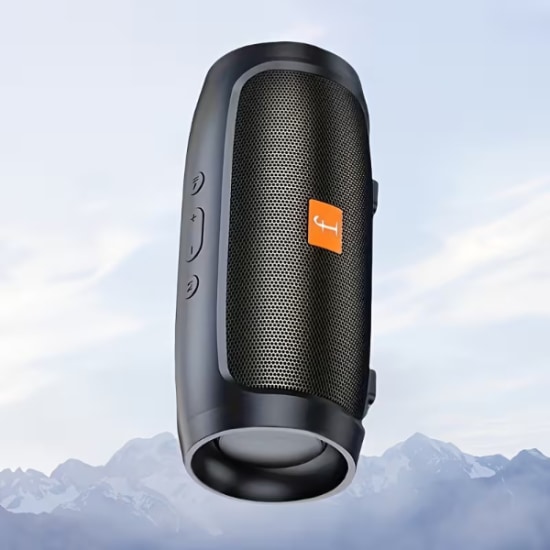 Wireless Speakers: Stereo Sound Systems, Subwoofer-Enabled Charging Speakers, Increased Sound Output, Extended Durability; Electronic Consumer Goods with Various Connectivity Options