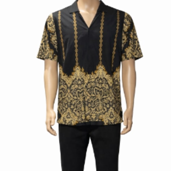 Black & Gold Patterned Shirt