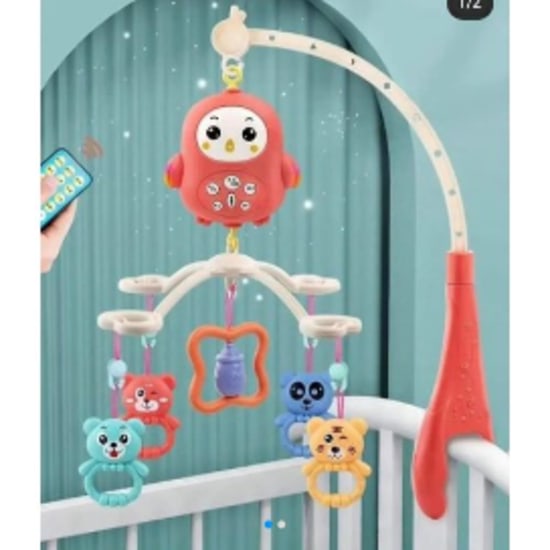Baby musical mobile with remote control (rotating cot toy)