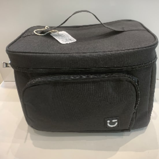 Solid color large capacity crossbody Lunch bag(Black)