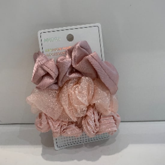 Pure colored large hair tie 3 pcs(pink)