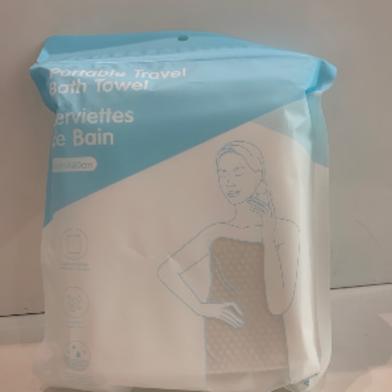 Portable travel bath towel (2pcs)