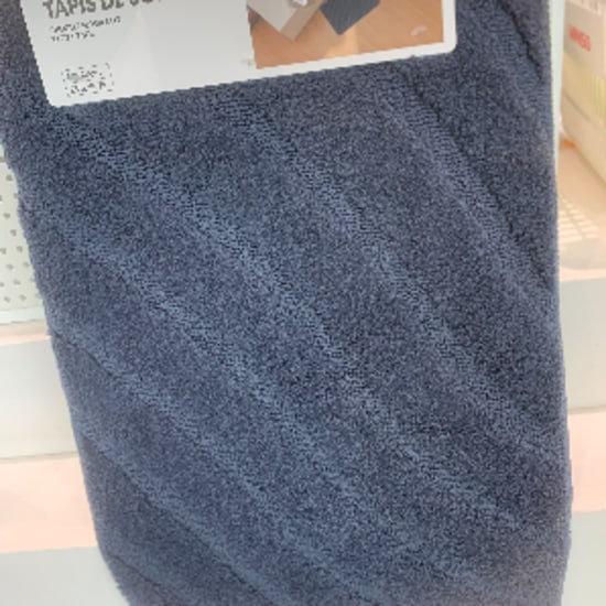 Striped tufted floor mat(navy blue)