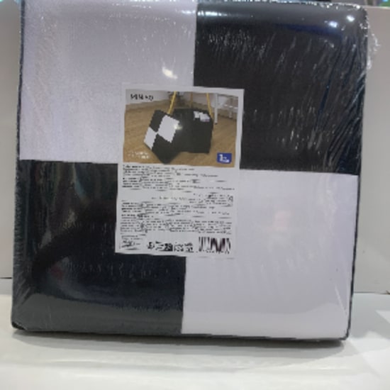 Black& white collection storage ottoman