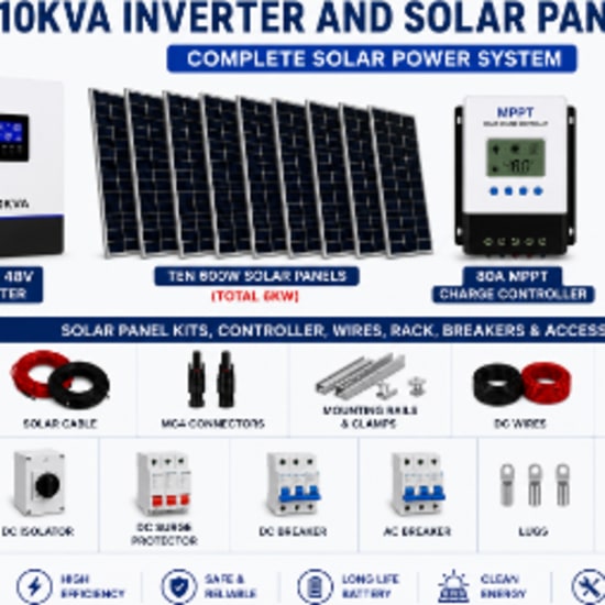 10kVA Inverter system & Solar Panel Installation