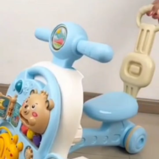Multi-Kinetic Rocking Horse Walker, Can Be Used As Scooter, Bike, And Rocking Chair, Unisex, Silent Tires, Multi-Surface Use, 3 Colors, 4-Wheel Support Stable, Safe, Straight Handlebar, Balance Board