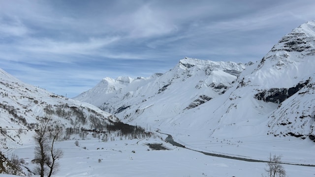 Beautiful mountains and road in Sissu