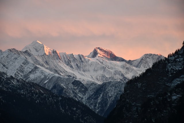 Deep canyon and raw mountains in Pangi