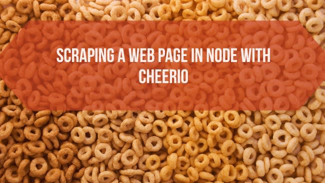 Scraping a web page in Node with Cheerio