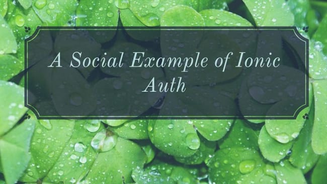 A Social Example of Ionic Auth