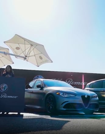 Alfa Romeo test drive area at Bimmerfest