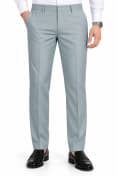 Eterian Premium Sky Blue Straight-Fit Formal Trousers