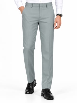 ETERIAN Premium Straight Fit Formal Trousers – Light Grey