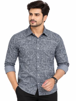 ETERIAN Premium Abstract Printed Formal Shirt