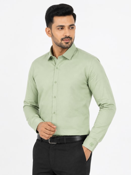 Eterian Classic Cotton Formal Shirt – Sage Green