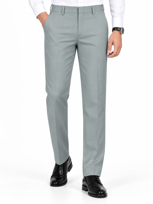 ETERIAN Premium Straight Fit Formal Trousers – Light Grey