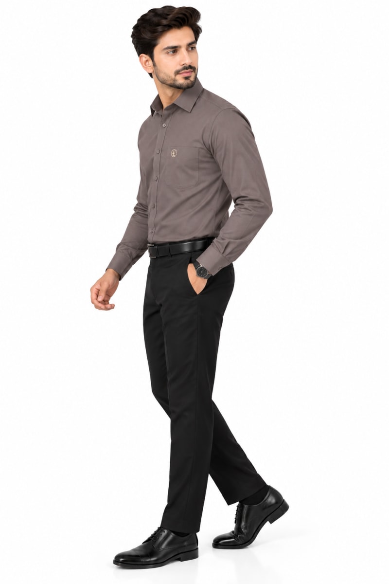 ETERIAN Mocha Brown Premium Formal Shirt