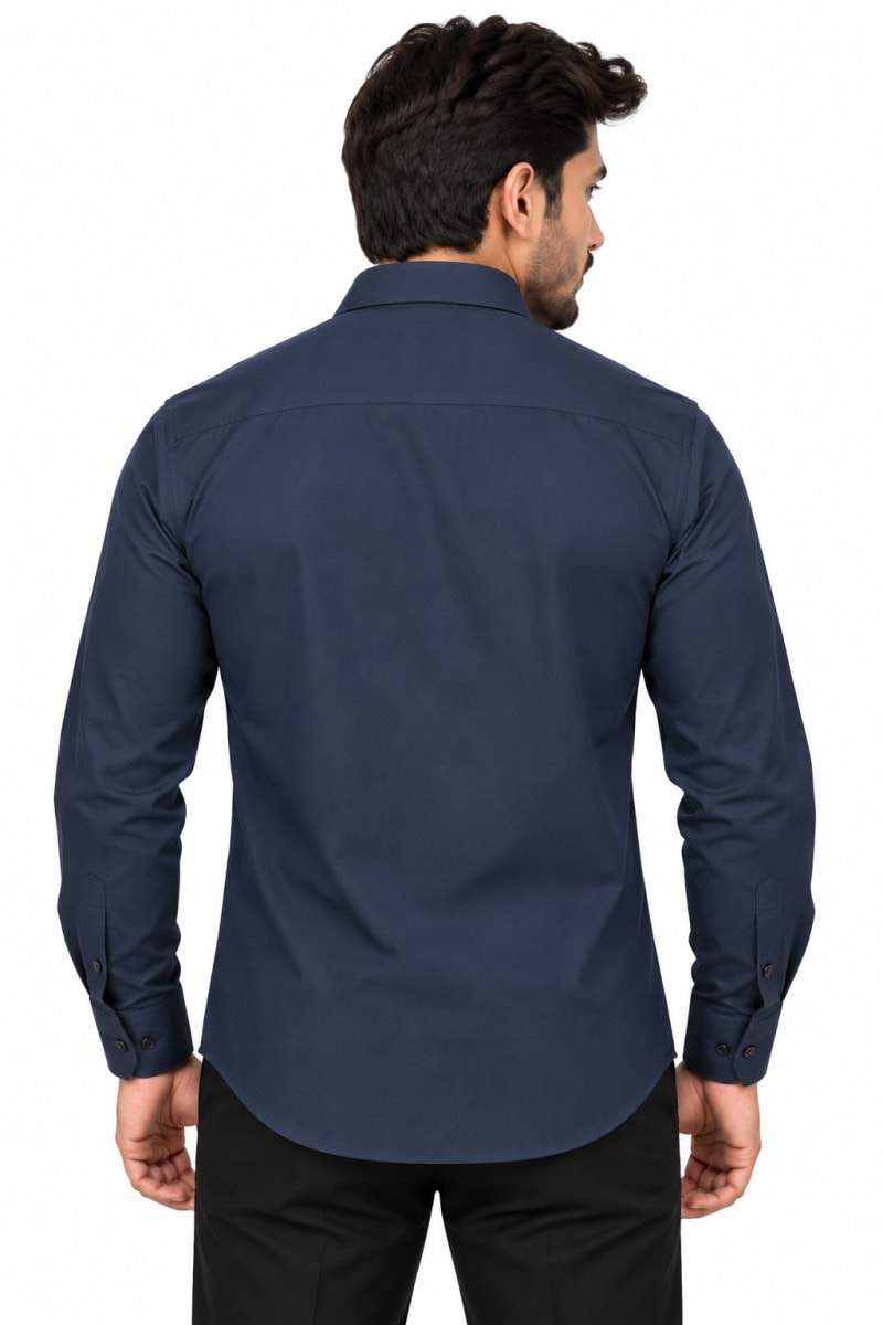 ETERIAN Midnight Navy Premium Formal Shirt