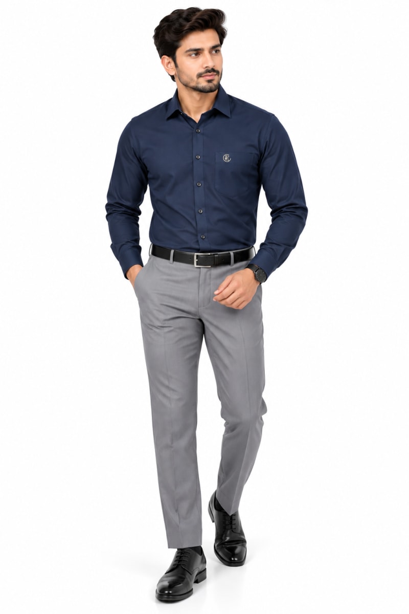 ETERIAN Midnight Navy Premium Formal Shirt