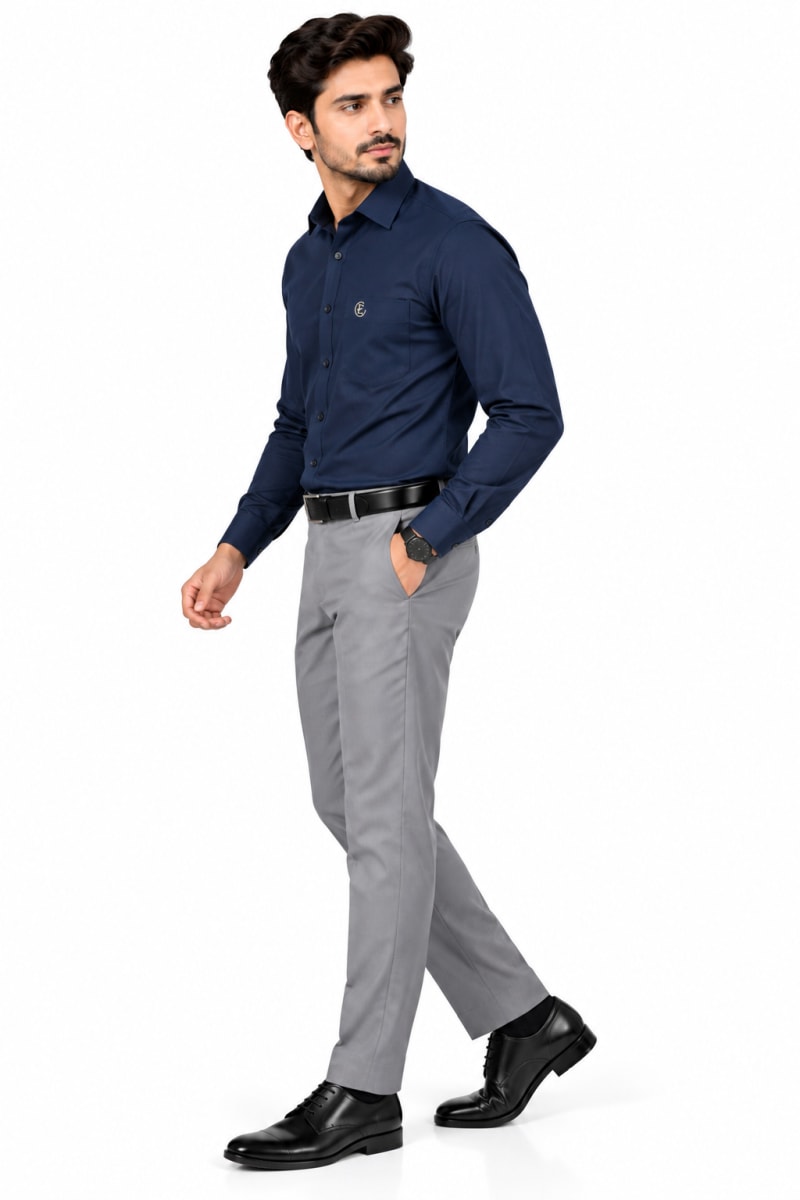 ETERIAN Midnight Navy Premium Formal Shirt