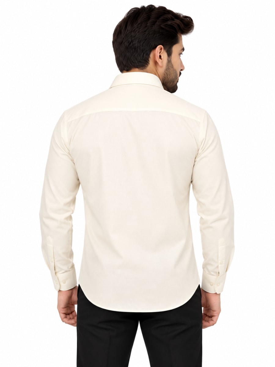 ETERIAN Ivory Cream Premium Formal Shirt