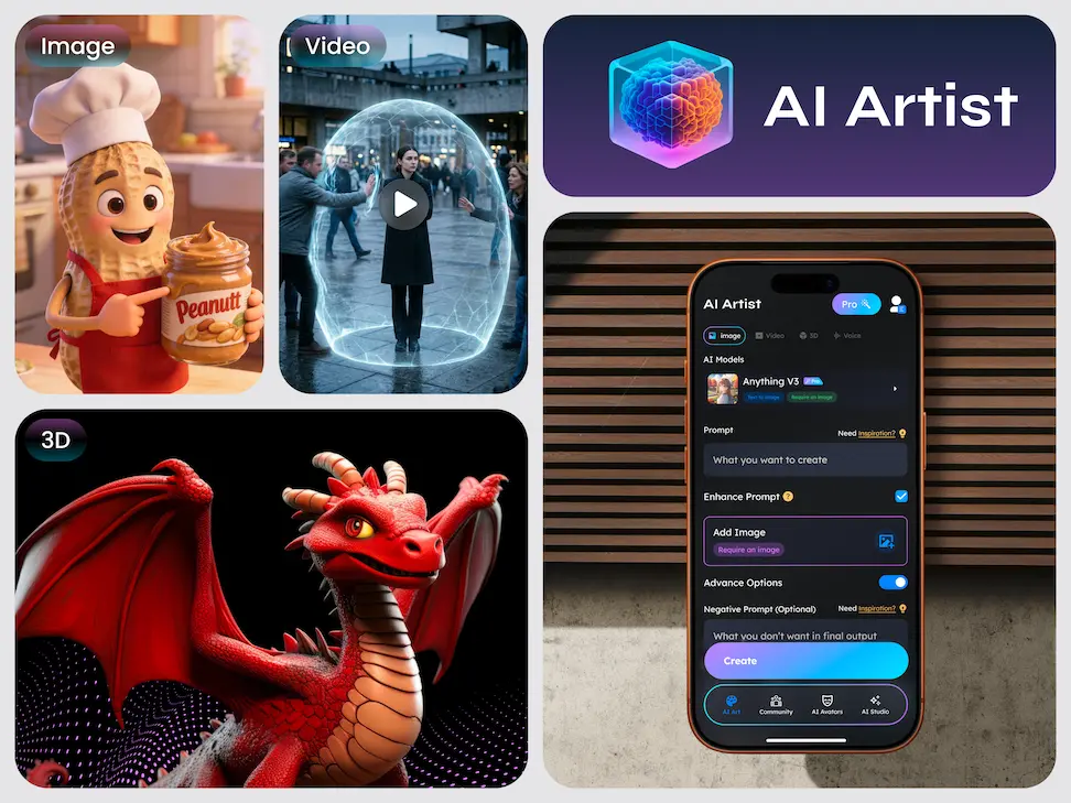 Ai Artist — Mobizio project portfolio screenshot
