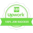 Upwork 100% Job Success Score badge awarded to Mobizio