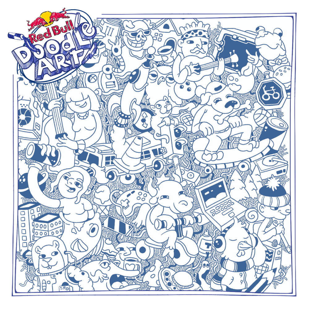 Red Bull Doodle Art
