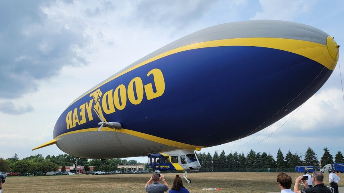 Riding the Goodyear Blimp feels like sailing - goodyear blimp