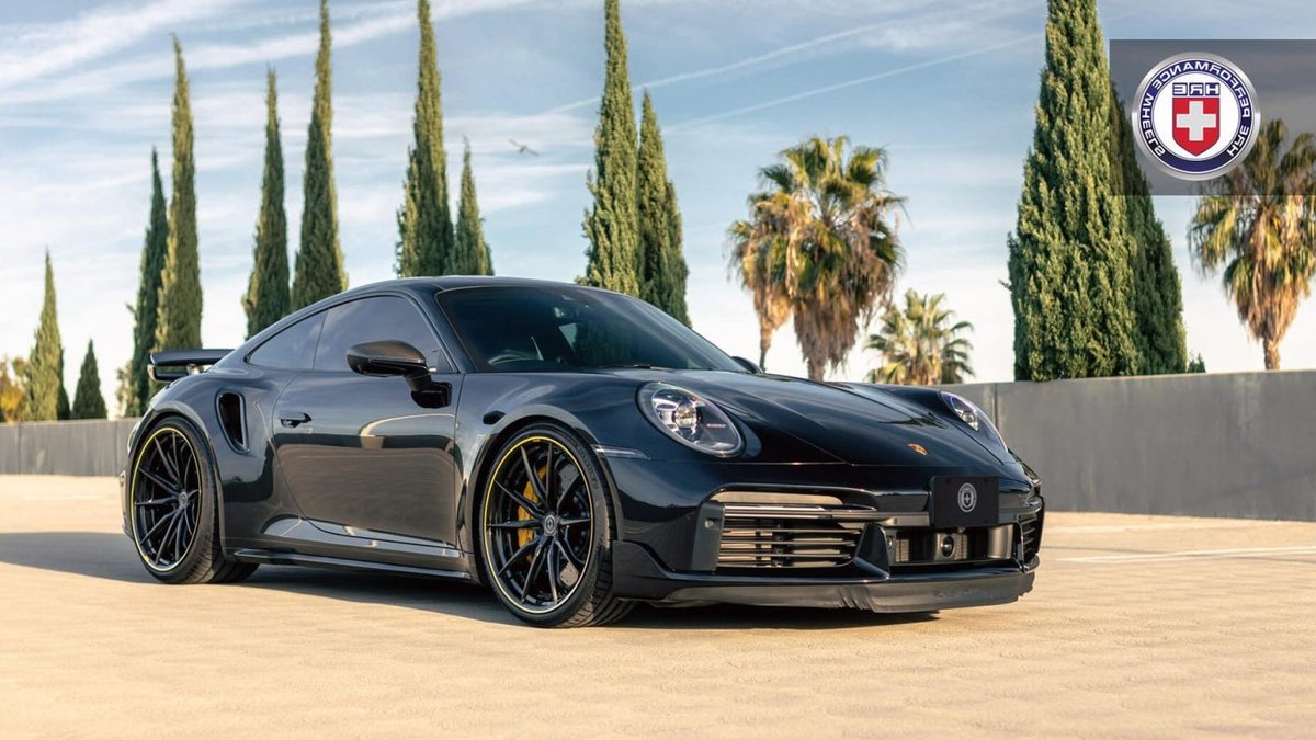 Porsche Turbo S gets sleek black HRE wheels - porsche turbo s