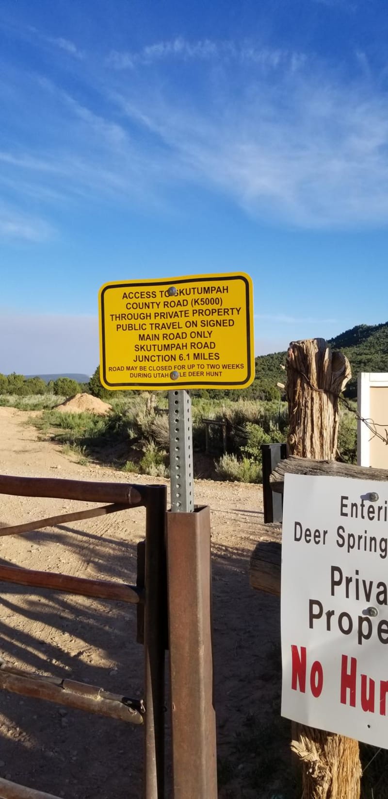 Tropic Reservoir Road (Private Easment Section)