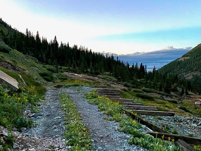 Old mine roads off of Imogene Pass Rd