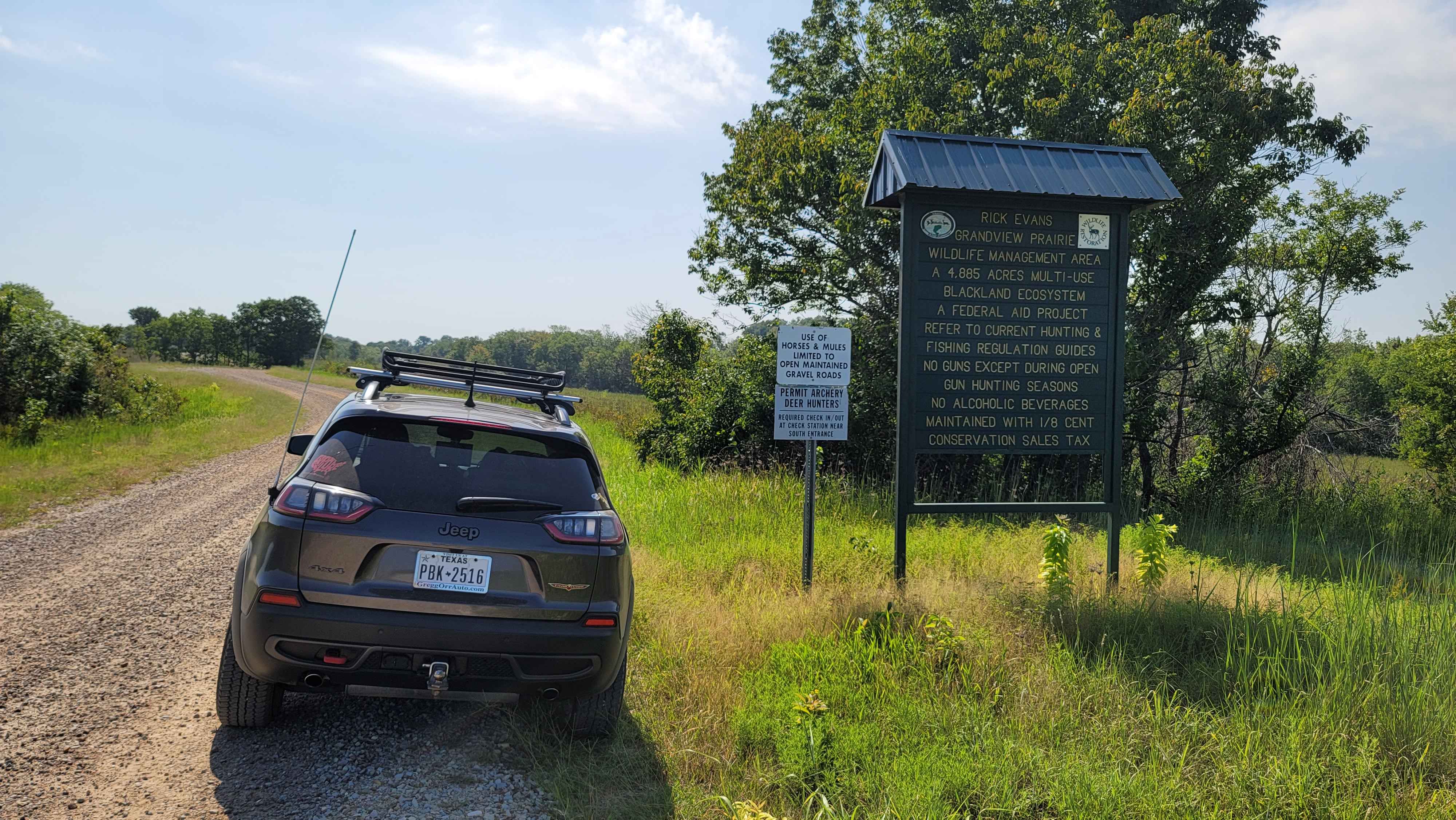 Rick Evans Grandview Prairie WMA Auto Route