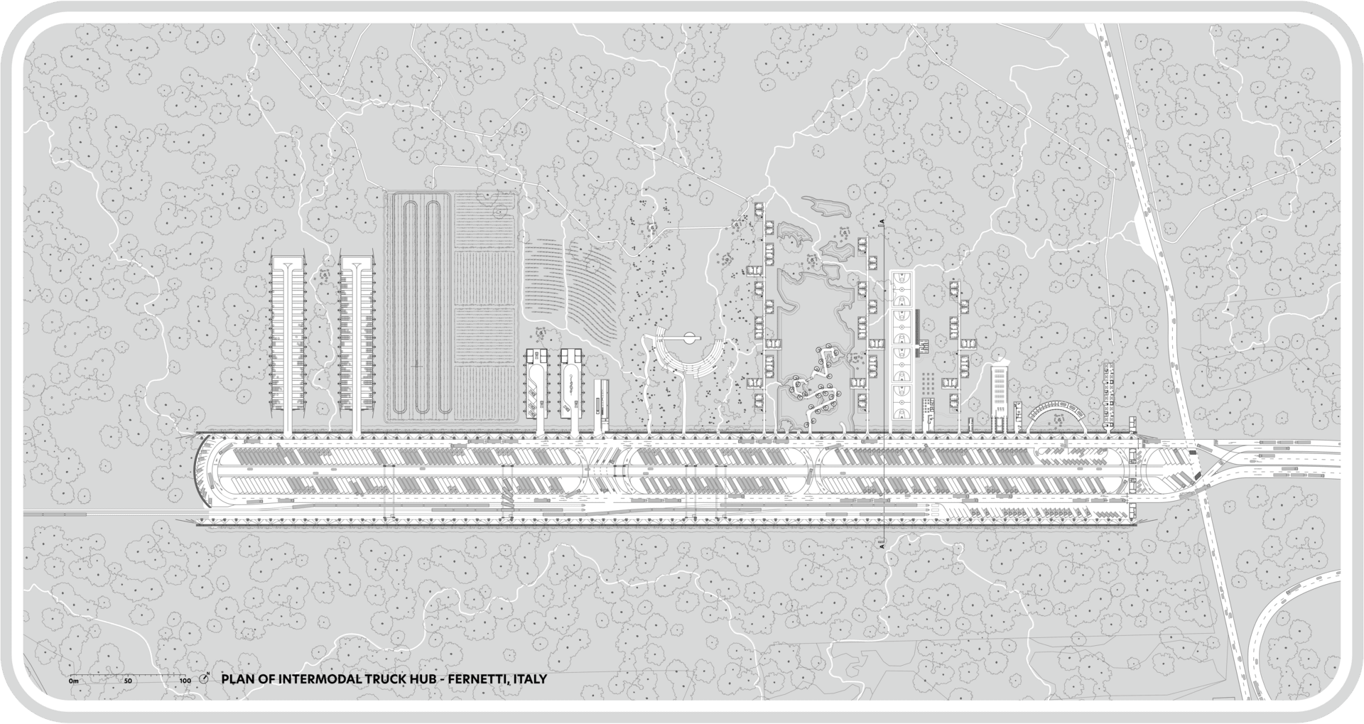 Plan of Intermodal Truck Hub