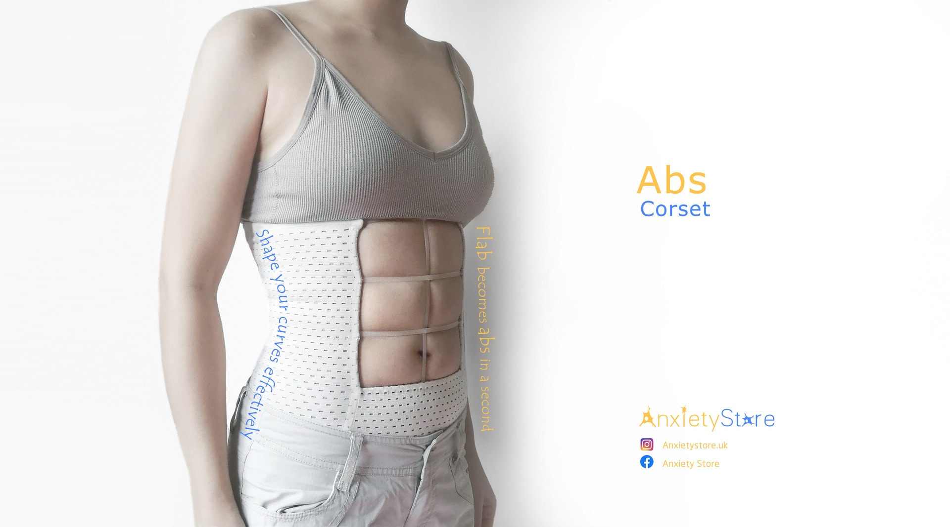 A poster of abs corset 