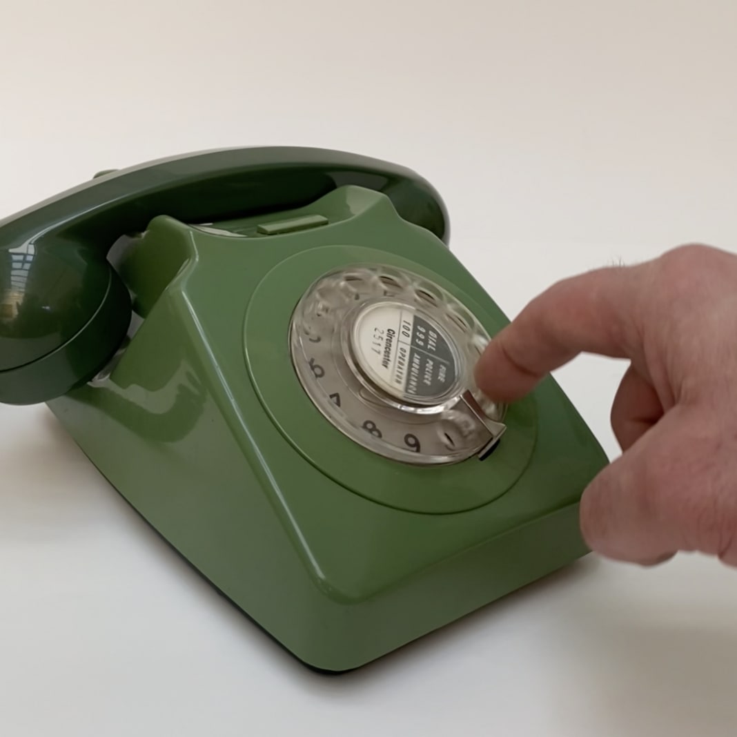 A rotary phone 