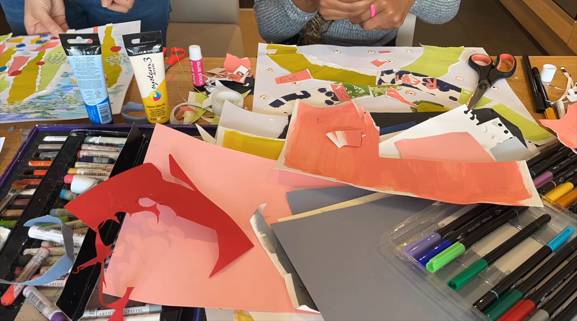 Image showing collage making workshop