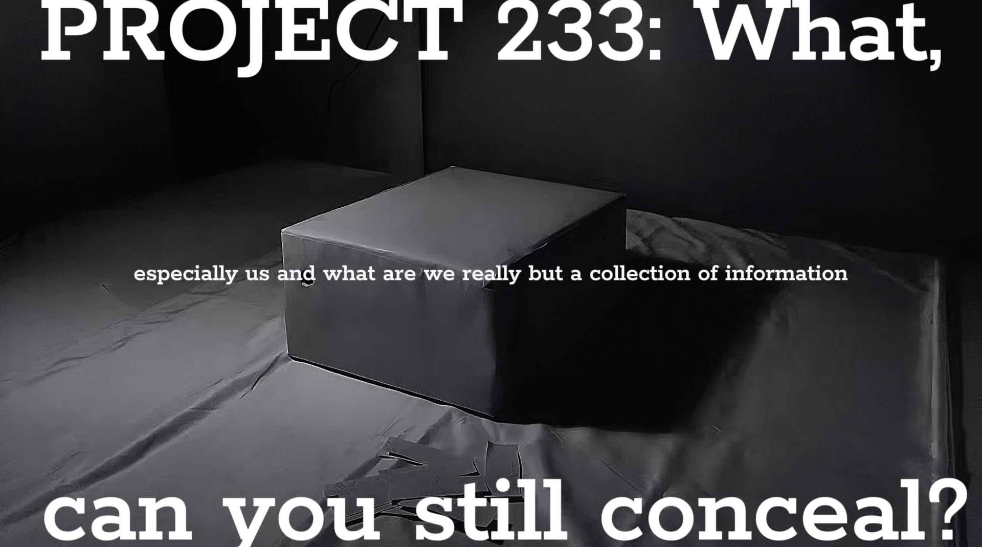The black and white box picture matches the project title of Project 233