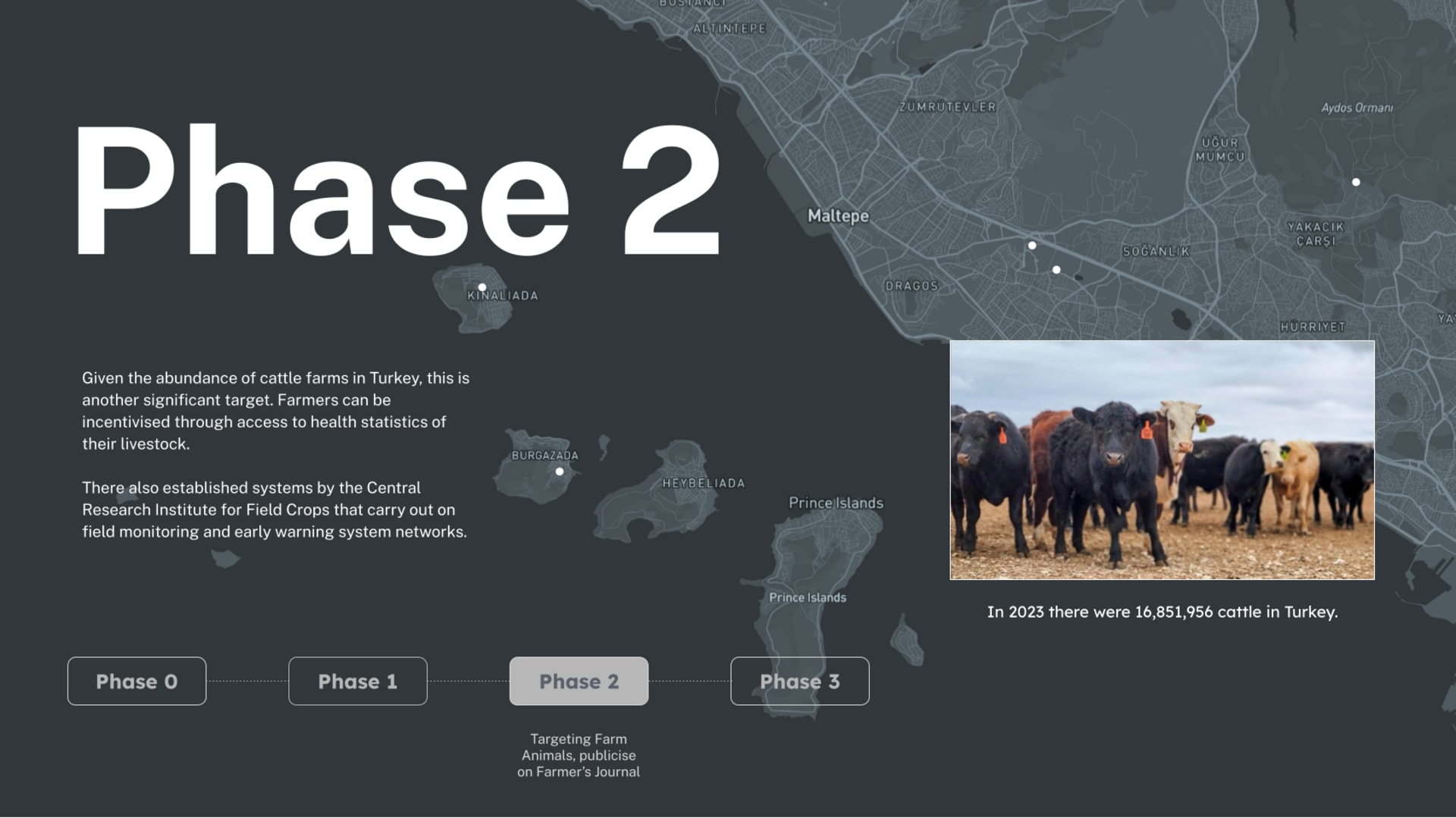 Phase 2 trial - farm animals