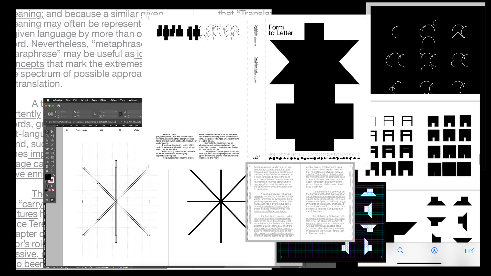 Form to Letter – A collection of materials from the project focusing on the book