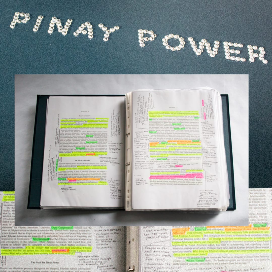 Annotated pages of Pinay Power.