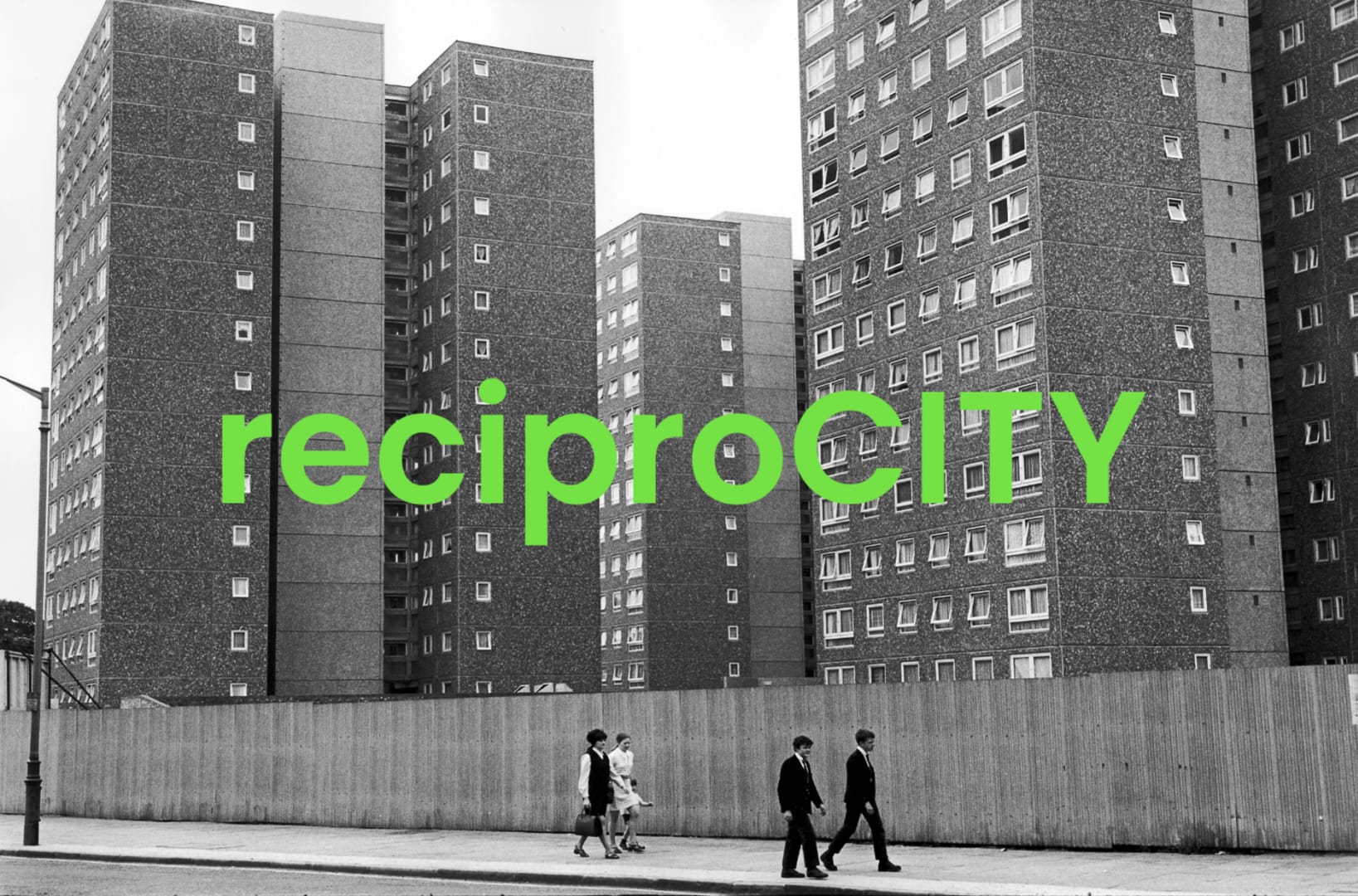 reciproCITY logo and an image of a council estate.