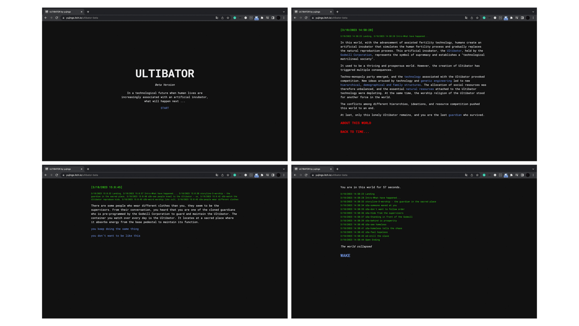 ULTIBATOR Interactive Fiction
