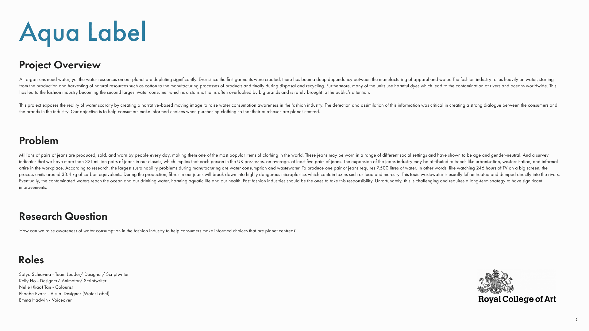 Project overview and problem