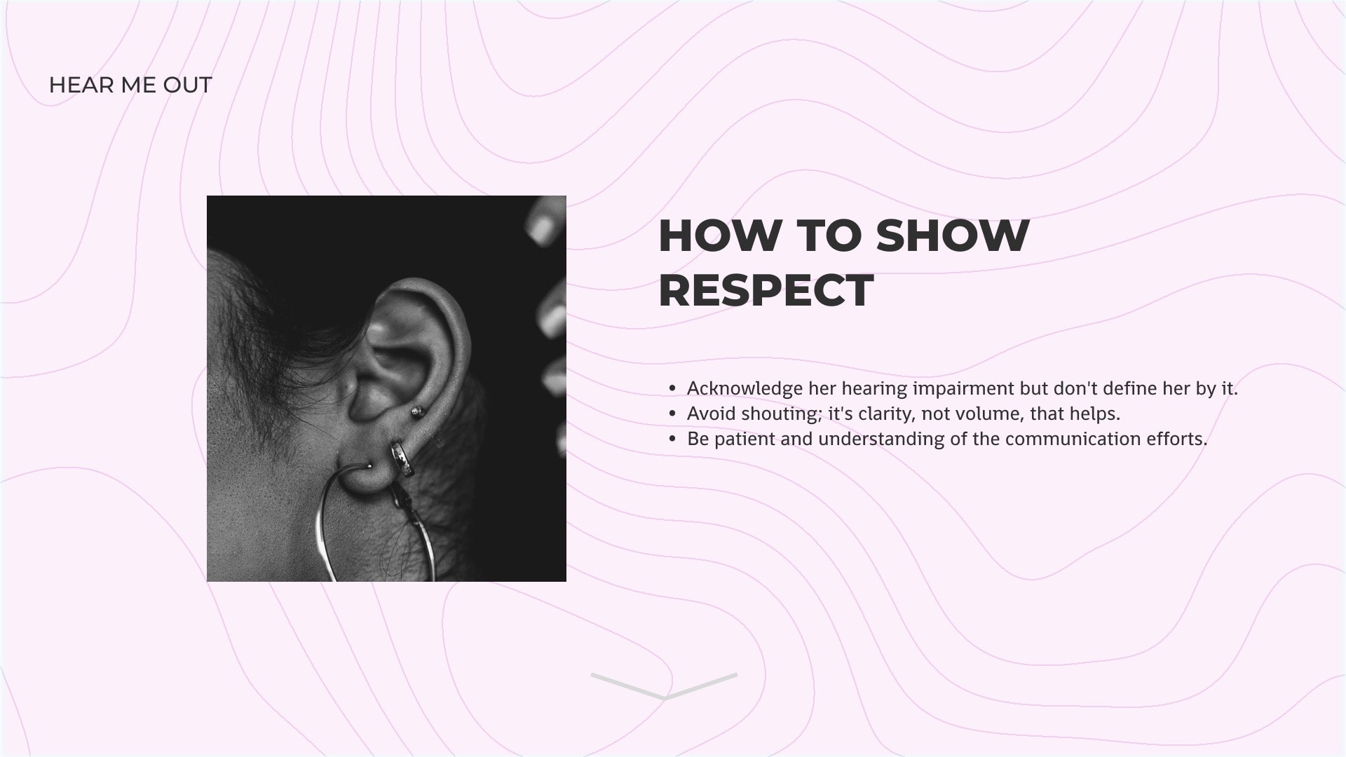 Page about how to show respect