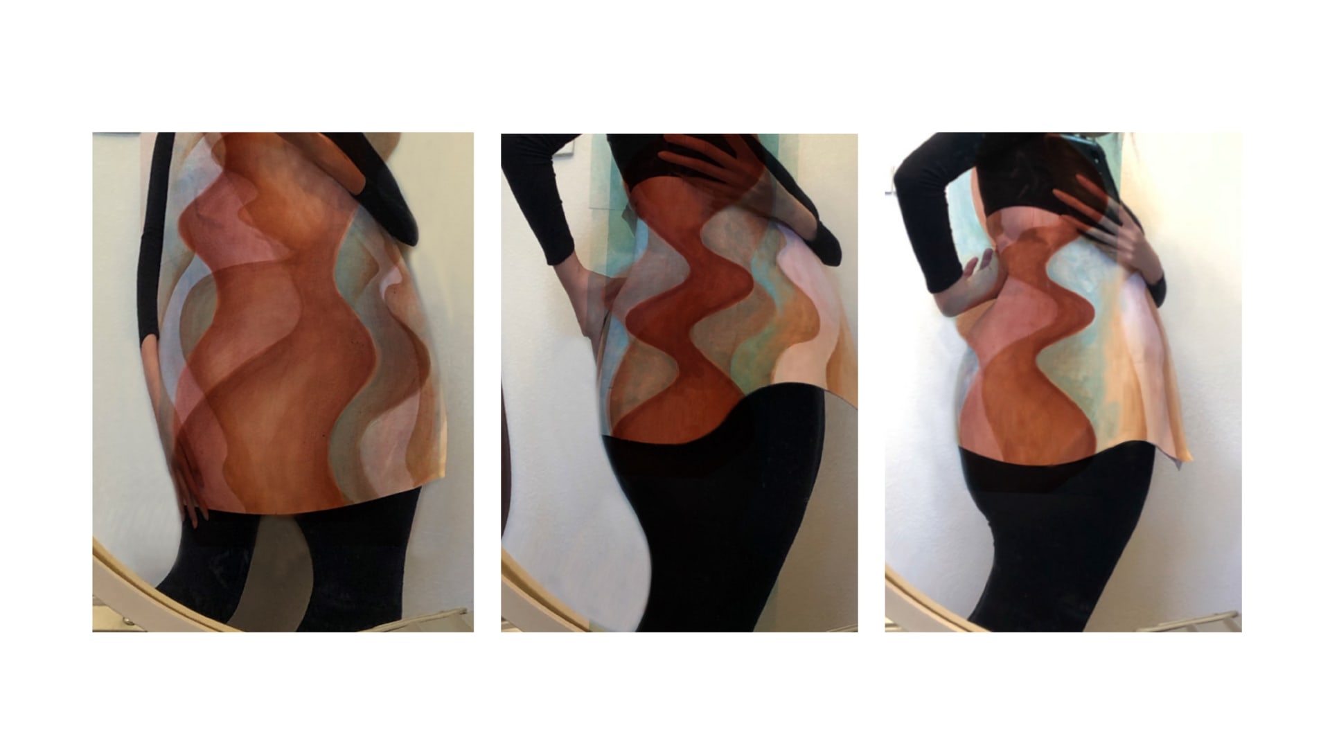 Experiment with illusions patterns on the body, to explore how patterns change the body perceptions.