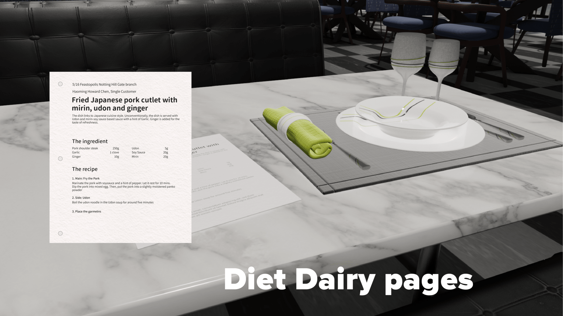 Diet Diary Pages