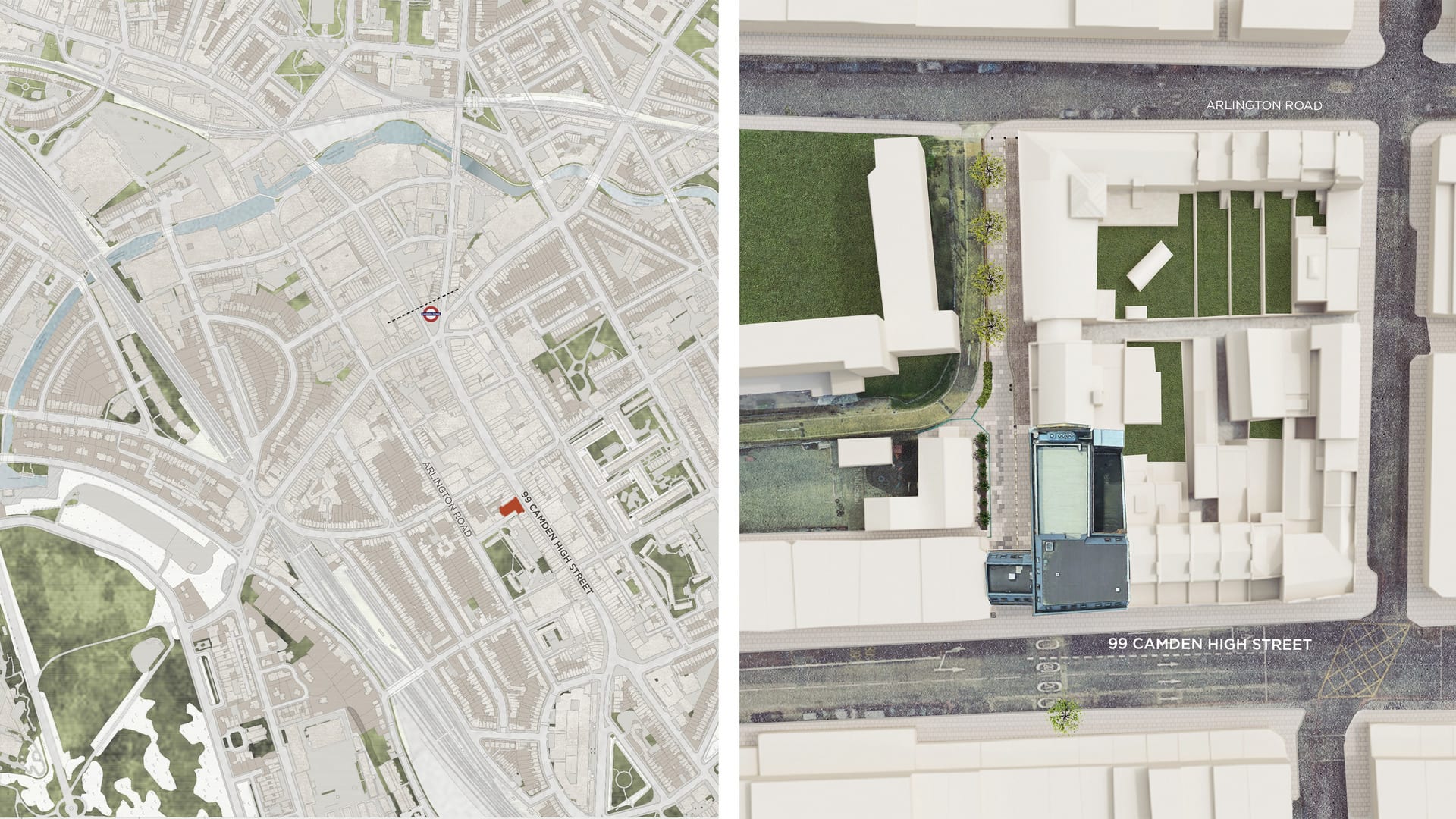 Camden Town Plan and Site Location 