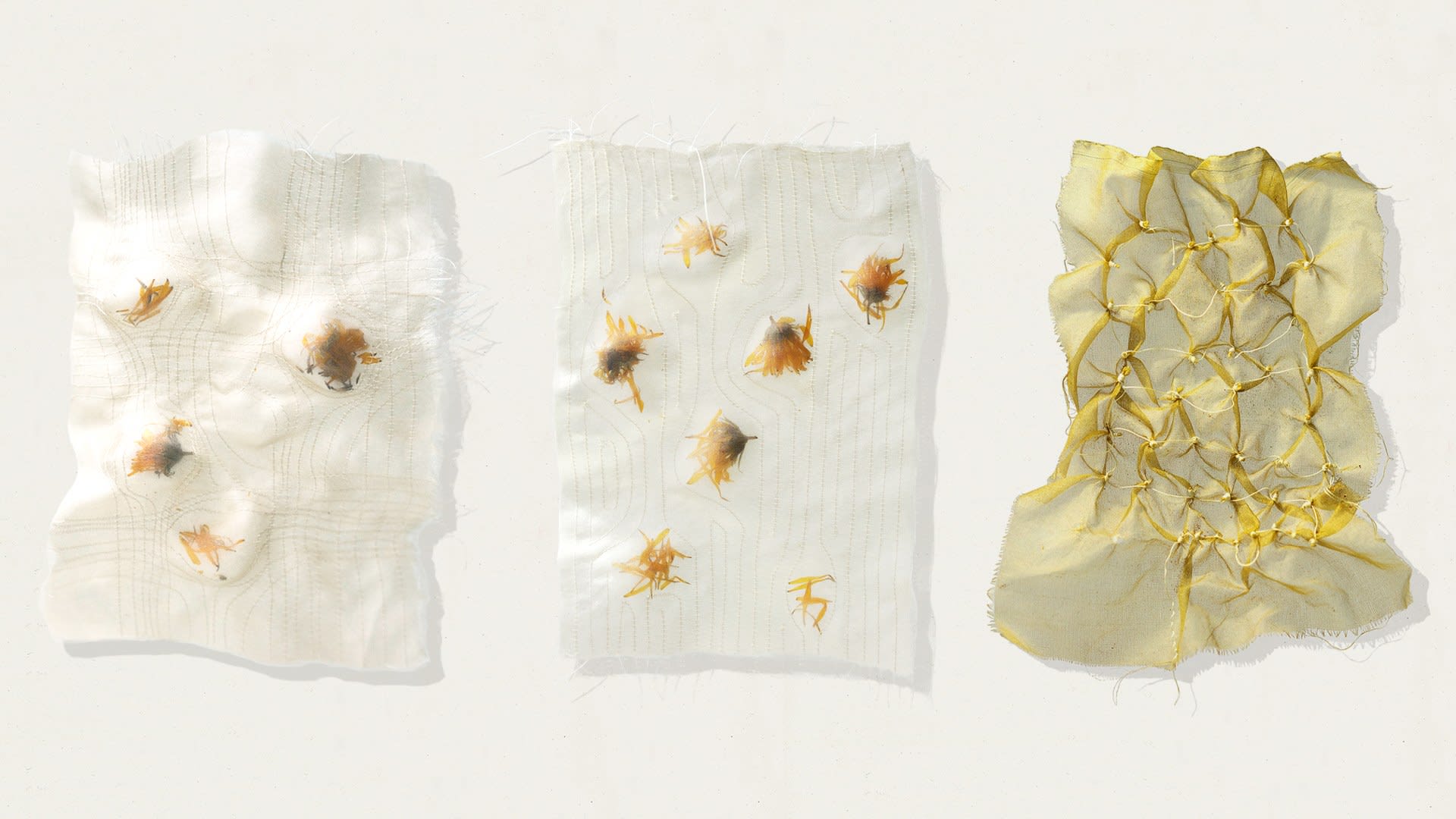 Marigold and Silk Organza Textile Studies